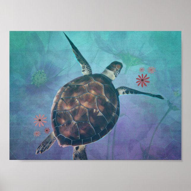 Träume von Meeresschildkröten Poster (Vorne)