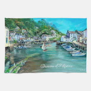 Träume von Polperro, Cornwall TeaHandtücher Geschirrtuch
