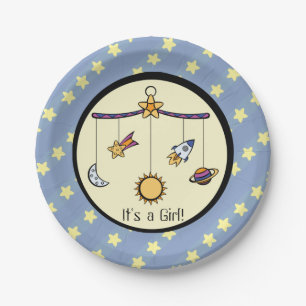 Träume von Space Mobile Baby Shower Paper-Tellern Pappteller