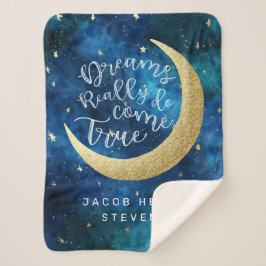 Träume wahrhaft Treue zu Moon & Stars Kindername Sherpadecke