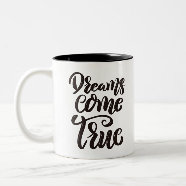 Träume werden wahr zweifarbige tasse (Links)