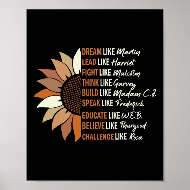 Träume wie Martin Lead wie Harriet Black History Poster (Vorne)