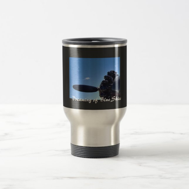 Träumen der blaue Himmel-Tasse Reisebecher (Mittel)