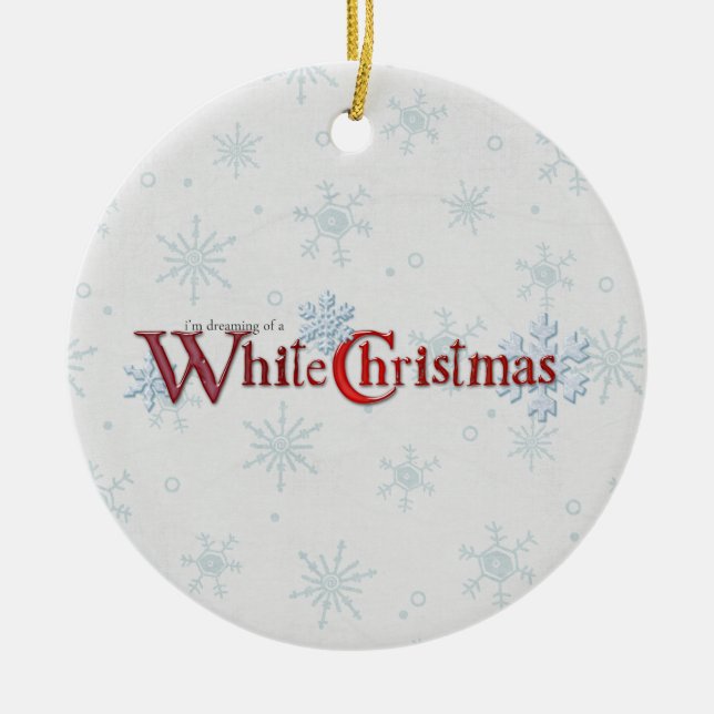 Träumen des Weihnachtsschnees Keramik Ornament (Vorne)