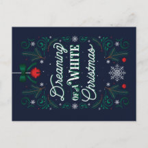 Träumen einer weißen Weihnachtskarte