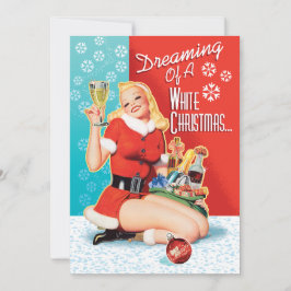 Träumen einer weißen Weihnachtszeit-Party Einladun Einladung