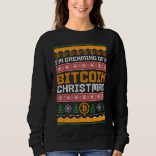 Träumen eines BITCOIN CHRISTMAS Imitats Strick Mus Sweatshirt