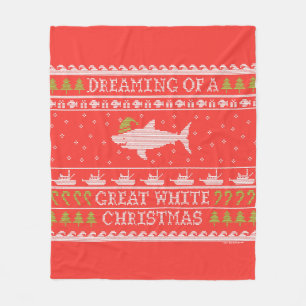 Träumen eines großen weißen Hais rosa Ugly Sweater Fleecedecke