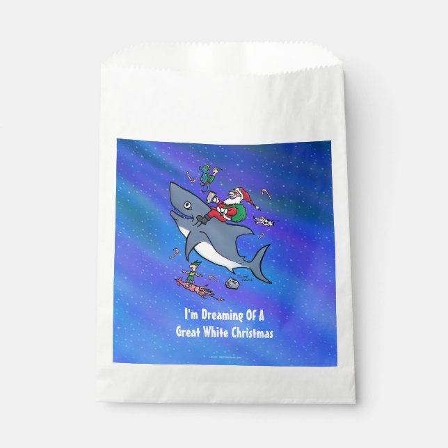 Träumen eines großen Weißen Hais Weihnachten Geschenktütchen (Vorderseite)