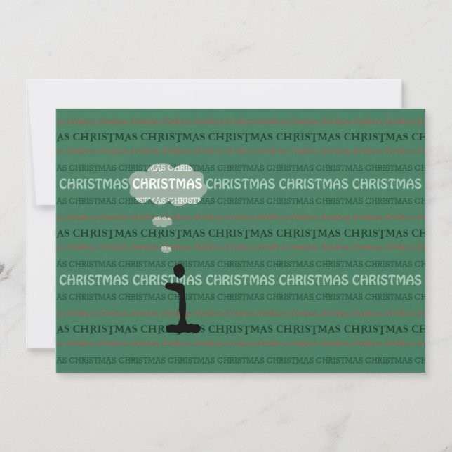 Träumen eines weißen Weihnachten mit Ihnen Einladu Einladung (Vorderseite)