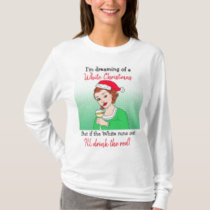 Träumen eines weißen Weihnachts, ein sonniger Spaß T-Shirt