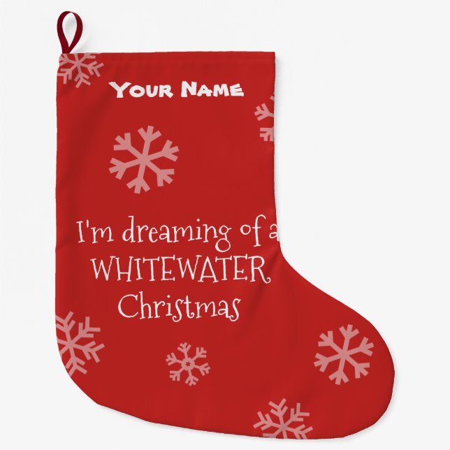 Träumen eines Whitewater-Weihnachten Großer Weihnachtsstrumpf (Vorderseite)
