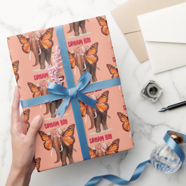 Träumen groß wie ein Elefant Inspiration Geschenkpapier (Schenken)