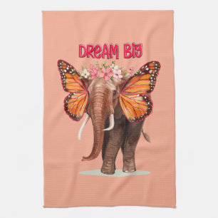 Träumen groß wie ein Elefant Inspiration Geschirrtuch