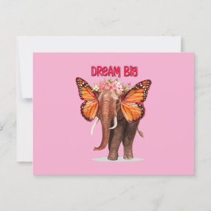 Träumen groß wie ein Elefant Inspiration Postkarte