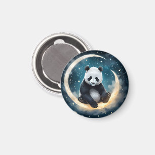 Träumen im Mondlicht: Pandas Celestial Serenade Magnet