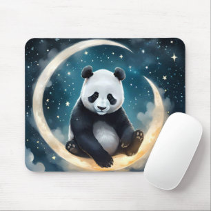 Träumen im Mondlicht: Pandas Celestial Serenade Mousepad