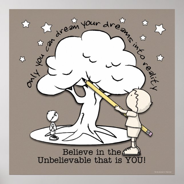 Träumen in der Realität Kleiner Junge, Big Dreams  Poster (Vorne)