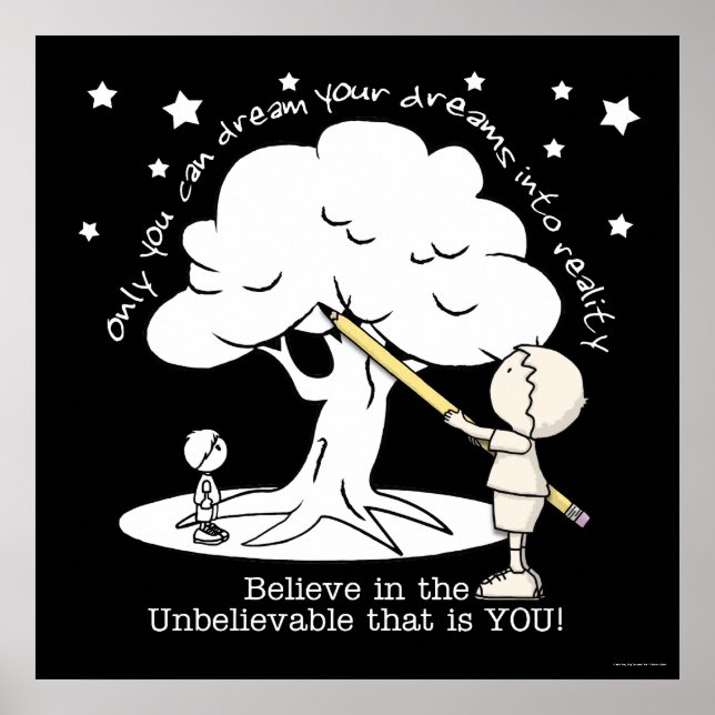 Träumen in der Realität Kleiner Junge, Big Dreams  Poster (Vorne)