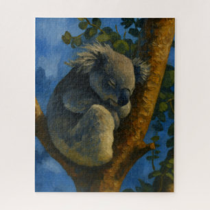 Träumen in Eukalyptus - Schlafen Koala Kunst
