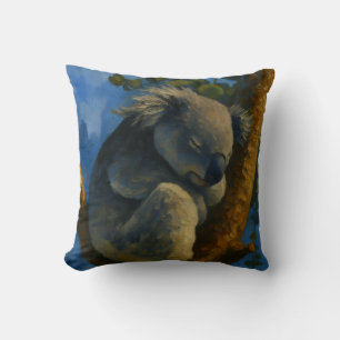 Träumen in Eukalyptus - Schlafen Koala Kunst Kissen