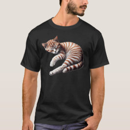 Träumen in Orange - Relaxter Tabby Katze T-Shirt
