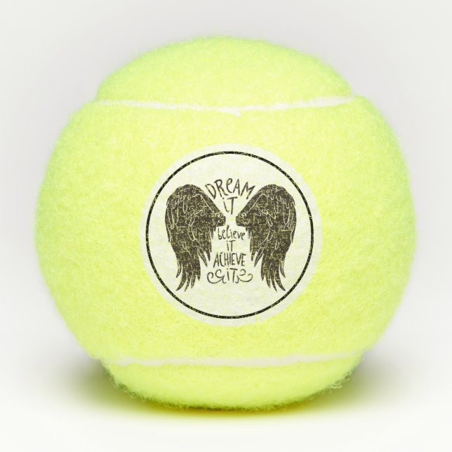 Träumen Sie, es zu erreichen. Tennisbälle (Vorderseite)