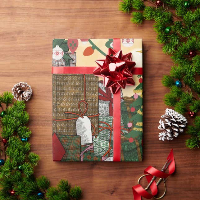Träumen vom Weihnachtsmorgen! Geschenkpapier (Feiertagsgeschenk)