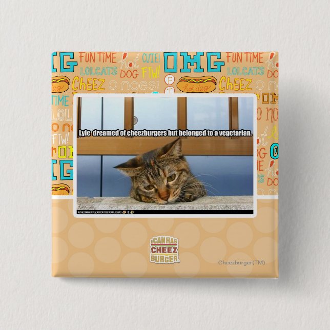 Träumen von Cheesburgers Button (Vorderseite)