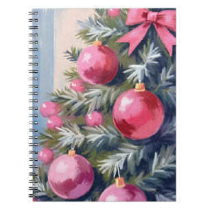 Träumen von einem rosa Weihnachten   Frohe Wasserf Notizblock