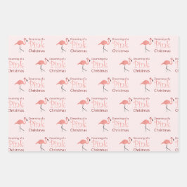 Träumen von einem rosa Weihnachten - Geschenkpapier Set