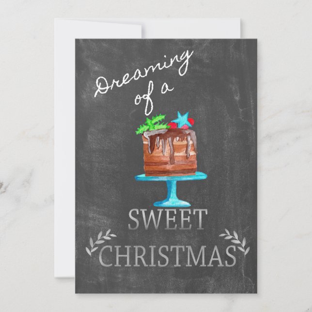 Träumen von einem süßen Weihnachten! Einladung (Vorderseite)