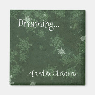 Träumen von einem weißen Weihnachtsschneeflocken a Magnet