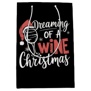 Träumen von einer Wein-Weihnachtsfeier Lustig Trin Mittlere Geschenktüte