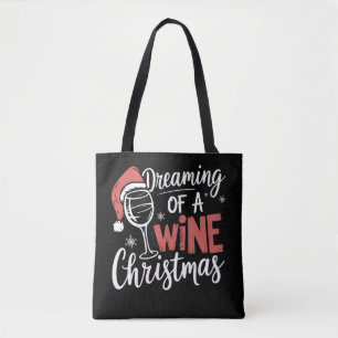 Träumen von einer Wein-Weihnachtsfeier Lustig Trin Tasche