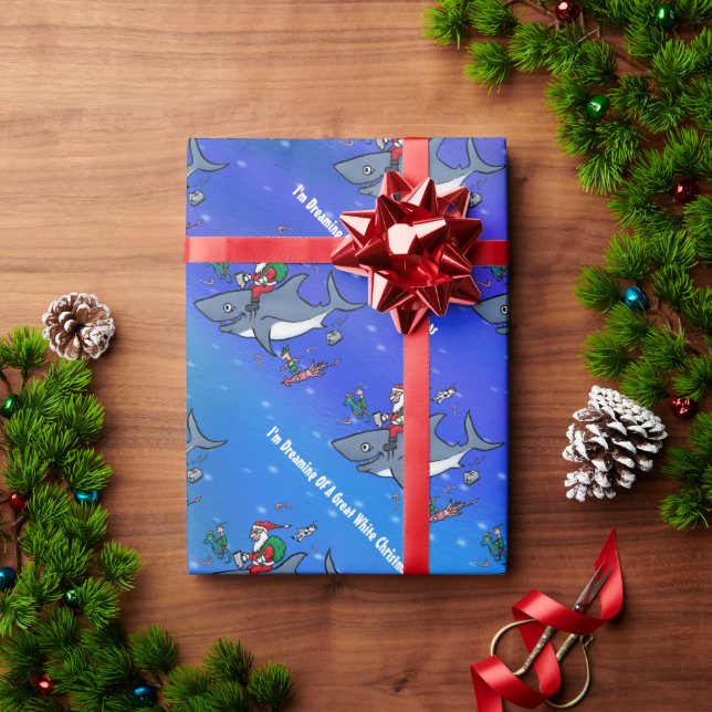 Träumen von großen weißen Weihnachten Geschenkpapier (Feiertagsgeschenk)