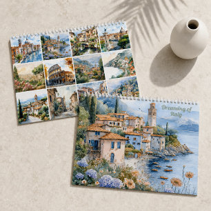 Träumen von Italien   2027 Wasserfarbenlandschaft Kalender