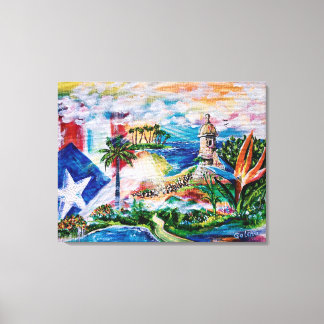 Träumen von Puerto Rico Leinwanddruck