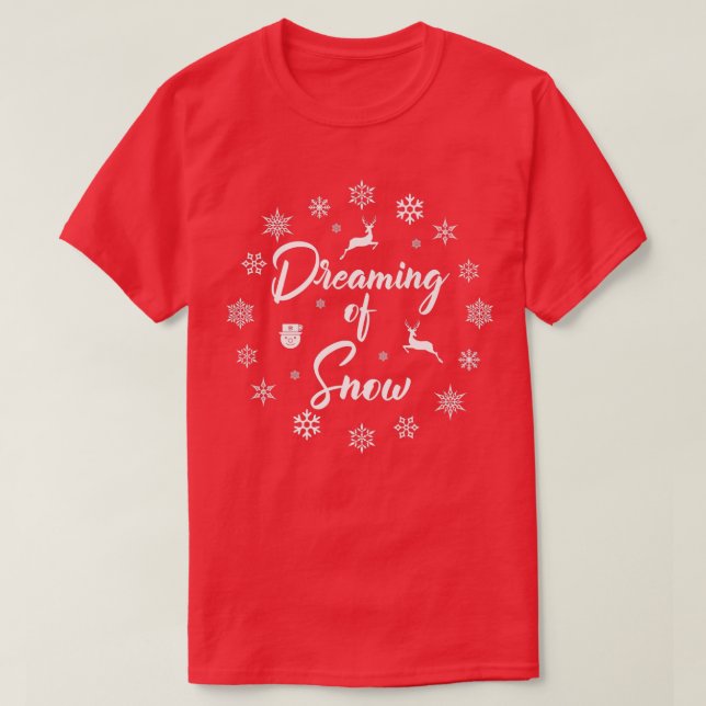 Träumen von sonnigen Schneeflocken Wintersaison Lo T-Shirt (Design vorne)