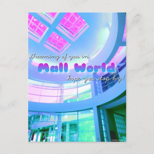 "Träumend von dir..." Mall World Postkarte  (Vorderseite)