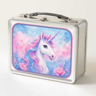 Träumende Einhorn-Lunchbox Metall Brotdose