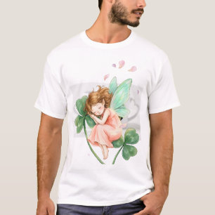 Träumende Fee mit Kleeblatt-Magie-Tanz T-Shirt