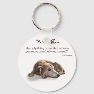 Träumende Hundeillustration Schlüsselanhänger
