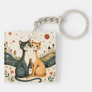 Träumende Katzen Schlüsselanhänger