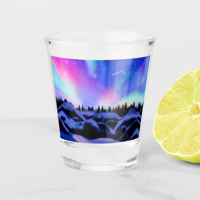 Träumende Lichter Schnapsglas (Vorderseite)