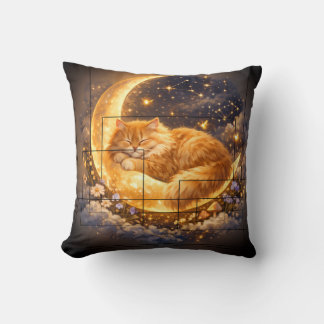 Träumende Mondkatze Wurfkissen Kissen
