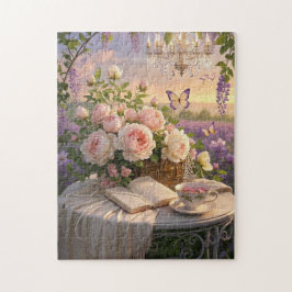 Träumende, sanfte Szene einer üppigen, floralen