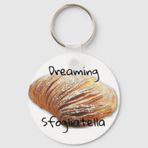 Träumende Sfogliatella - rund Keyring