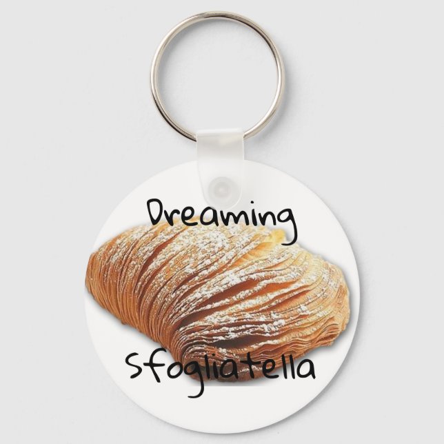 Träumende Sfogliatella - rund Keyring Schlüsselanhänger (Vorderseite)