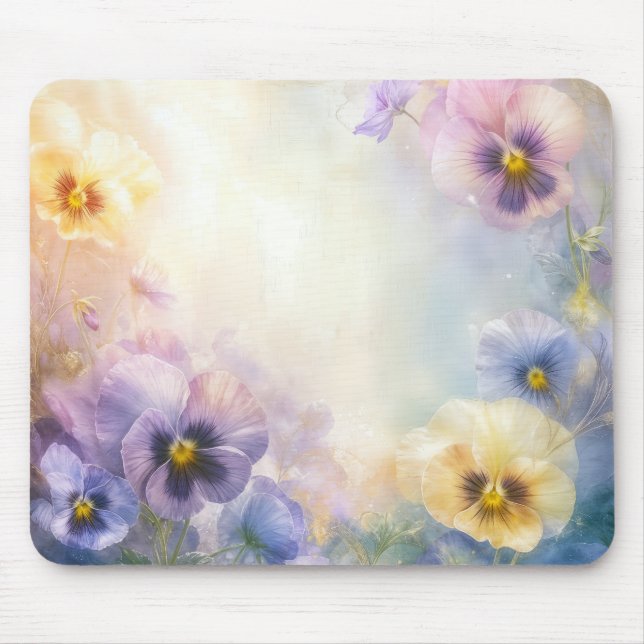 Träumende Stiefmütterchen Mousepad (Vorne)